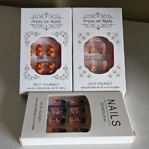 Fall Press-on 3 Nail Sets